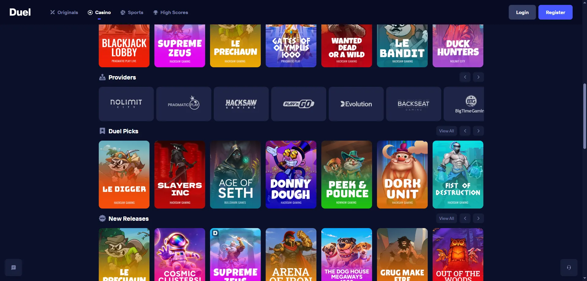 Casino en vivo Duel Casino Colombia — ruleta y mesas con crupieres reales
